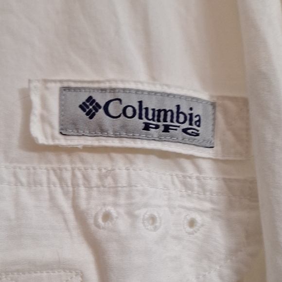 Columbia White Casual Button Down Shirt with Embroidered Logo Texas A&M SZ.XLG - Picture 3 of 12
